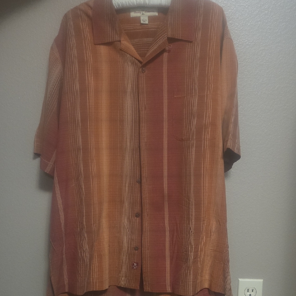 Tommy Bahama Brown Silk Shirt